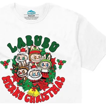 Pánské tričko Pánské tričko Vánoční Labubu Merry Christmas (Velikost: XL, Barva: Bílá)