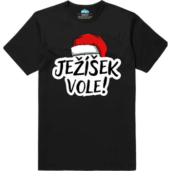 Pánské tričko Pánské tričko Ježíšek Vole! (Velikost: 5XL, Barva: Černá)