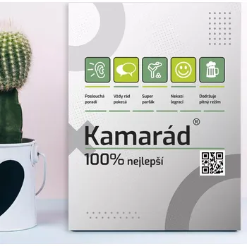 Plechová cedule Sablio Dárková cedulka Kamarád: 30x40 cm