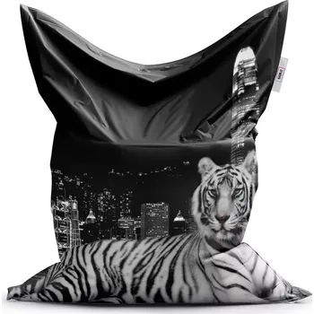 Sedací pytel Sablio Sedací vak Classic Městský tygr - 150x100 cm