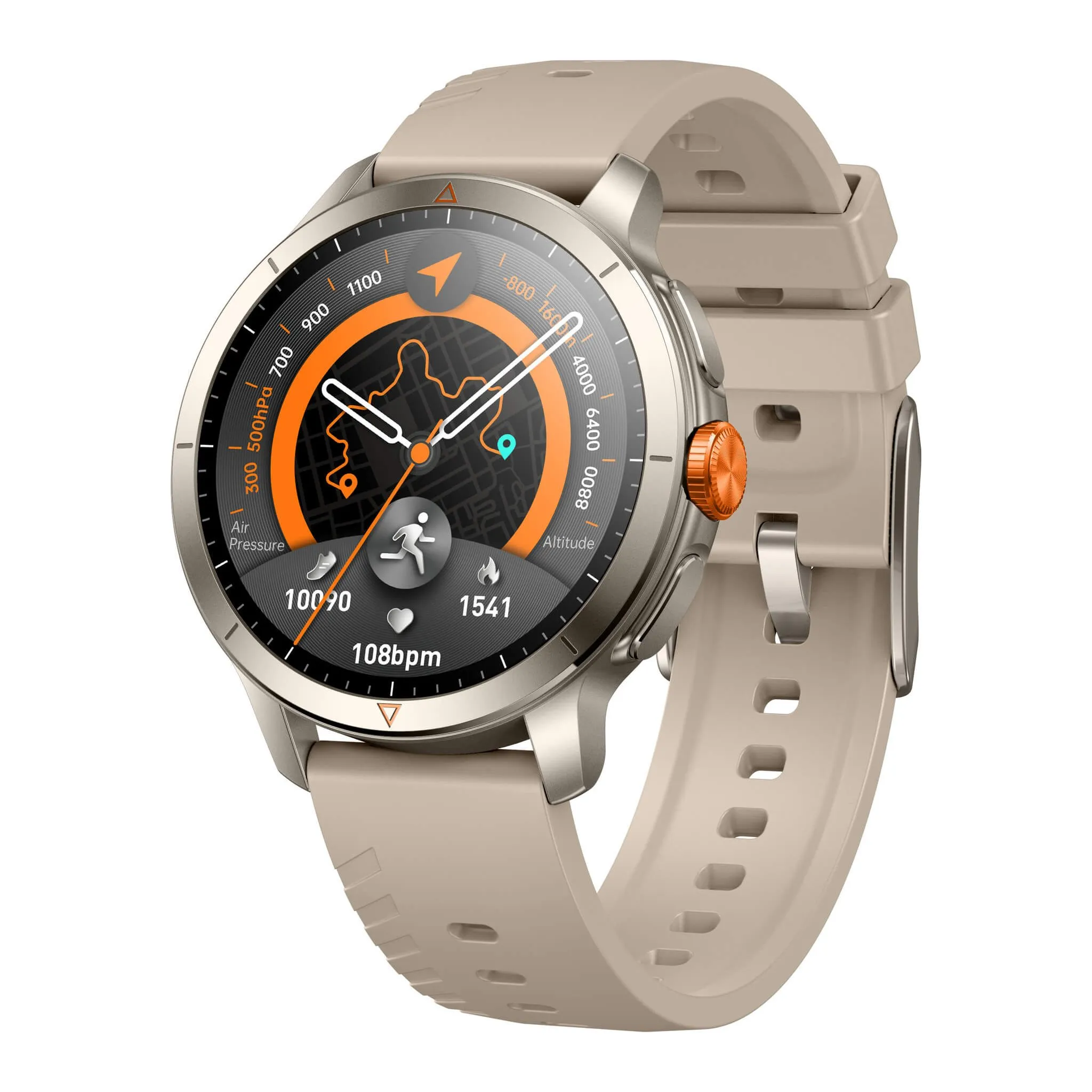 Fotografie 1 - Chytré hodinky Armodd Silentwatch 8 Pro GPS titanové/béžový řemínek