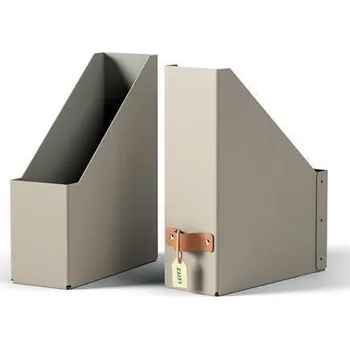 Stojan na časopisy "Puro", pískově béžová, 100 mm, karton, 2 ks/balení, LEITZ 24710012