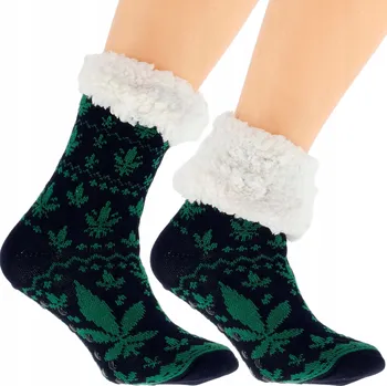 Dámské ponožky Ponožky Dámské Zimní Teplé S PODŠÍVKOU z MEDVÍDKA ABS THC 36-41