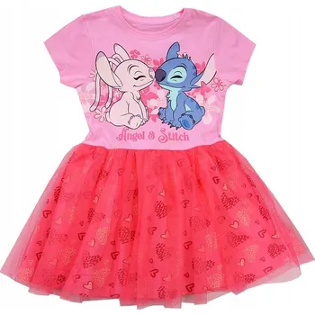 Dámské šaty Stitch ŠATY TYL krátkým BAVLNA , růžové, 98 D080E