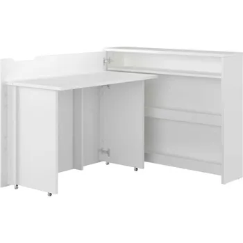 Skládací psací stůl levý Work Concept - Lenart Alpská Bílá 115x93 cm