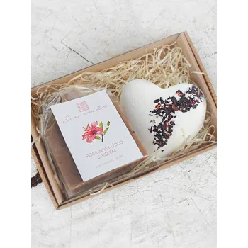 Kosmetická sada Esme Cosmetics Ibišková sada - přírodní mýdlo a šumivka