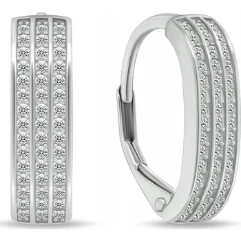 Náušnice Brilio Silver Nadčasové stříbrné náušnice se zirkony LME269