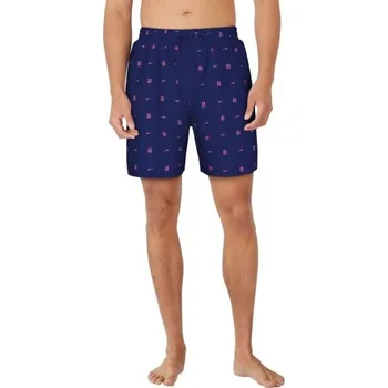 Pánské plavecké šortky Nike GOTHIC LUX LETTER XXL Tmavě modrá, Růžová