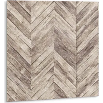 Obklad PVC obkladový panel samolepicí dlaždice na stěnu/podlahu, hnědé prkénka, 9 ks