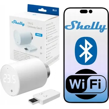 Hlavice pro radiátor Shelly TRV Chytrá Termostatická Kartuše M30 s WiFi Bluetooth Bránou