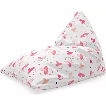 Sedací pytel Sablio Sedací vak Triangl Růžové dudlíky: 120 x 100 x 100 cm