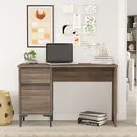 Psací stůl GRADY 75x120 cm, ořech/černá, s úložným prostorem