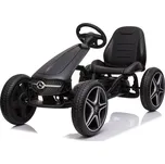 Mamido Dětská šlapací motokára Mercedes XMX610 černá | ECO kůže | Polohovatelné sedadlo