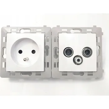 Elektrická zásuvka Zásuvka F - anténní konektor TV Celokovová