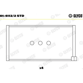 Ojnice Ojniční ložisko GLYCO GLY01-4112/2 STD