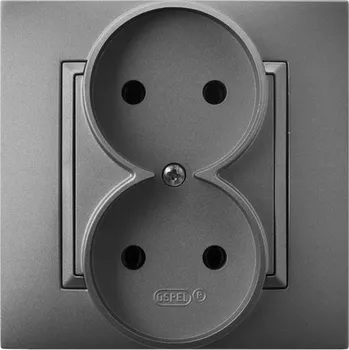 Elektrická zásuvka Elektrická Zásuvka Ospel , šedá