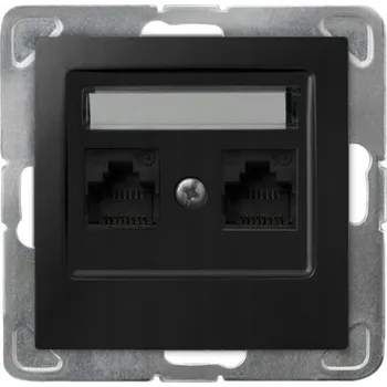 Elektrická zásuvka Internetová zásuvka nástěnná Ospel černá