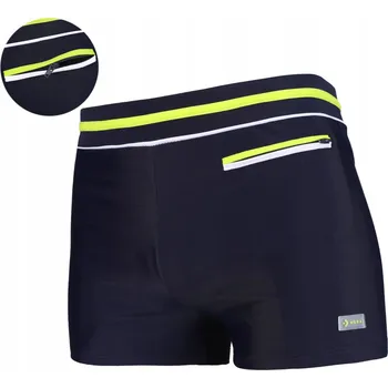 Pánské plavky Pánské plavky boxerky šortky přiléhavé s kapsou na zip MORAJ XL