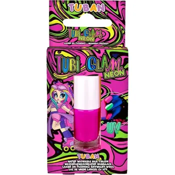 Lak na nehty Tubi Glam neonový růžový lak na nehty pro děti