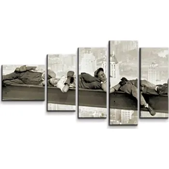 Obraz Sablio Obraz - 5-dílný Ležící zedníci na traverze - 100x60 cm