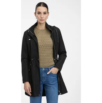 Dámský kabát Orsay dámský kabát černý klasický s kapucí velikost 34