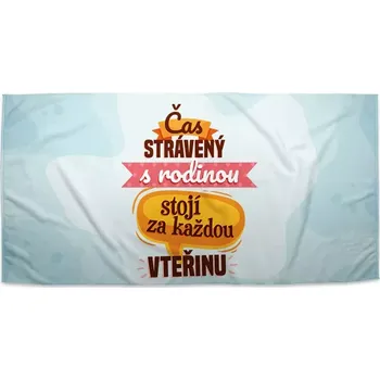 Sablio Ručník Čas strávený s rodinou - 30x50 cm