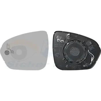 Autosklo Sklo do zrcátka, vnější zrcátko VAN WEZEL 1557835