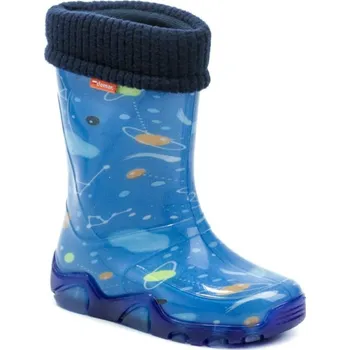 Dívčí holínky Demar 0032 dětské modré gumáky EU 24/25 + DÁREK