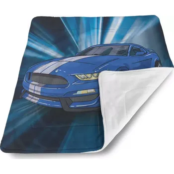 deka Sablio Deka pro miminko Mustang Modré pozadí - 80x100 cm