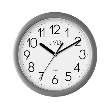 Hodiny Nástěnné hodiny JVD šedá | Tichý chod | Ověřeno 1000+ zákazníky | Designové hodiny | Do obýváku či kanceláře | Hodiny na zed | ROMERO quartzový strojek, tichý chod, arabská čísla