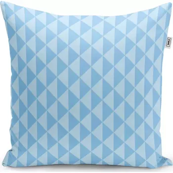 Polštář Sablio Polštář Modré obrácené pyramidy - 40x40 cm
