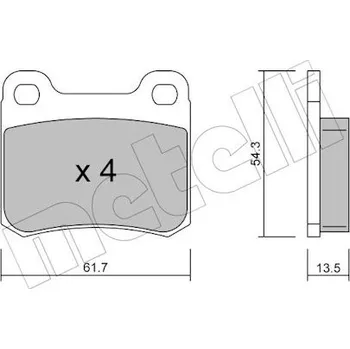 Brzdová destička Sada brzdových destiček, kotoučová brzda METELLI 22-0092-0
