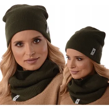 Čepice Alur set – čepice a nákrčník (rolák) univerzální velikost, zelená