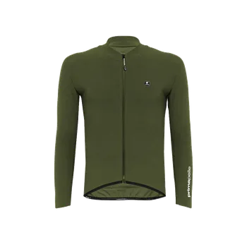 cyklistický dres Dres PISSEI Primapelle Invernale Verde/Melange XL