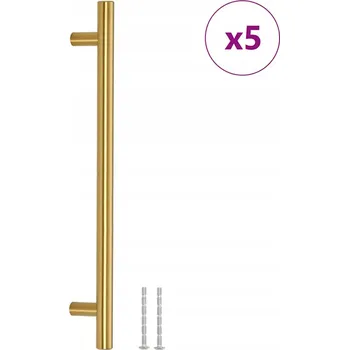 Nábytková úchytka nerezová ocel zlatá 256x32 mm, rozteč otvorů 192 mm