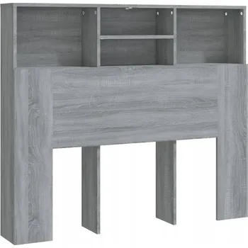 Čelo s policemi šedý dub sonoma 120x19x103,5 cm