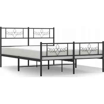 Postel Manželská postel kovová G04V 140x200 černá