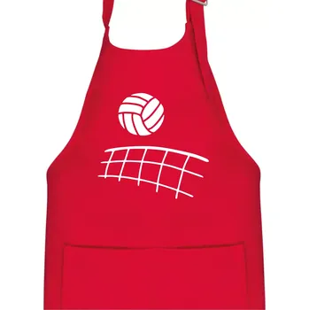Kuchyňská zástěra Volejbalová síť - Dětská zástěra na vaření - Univerzální velikost ( Červená )