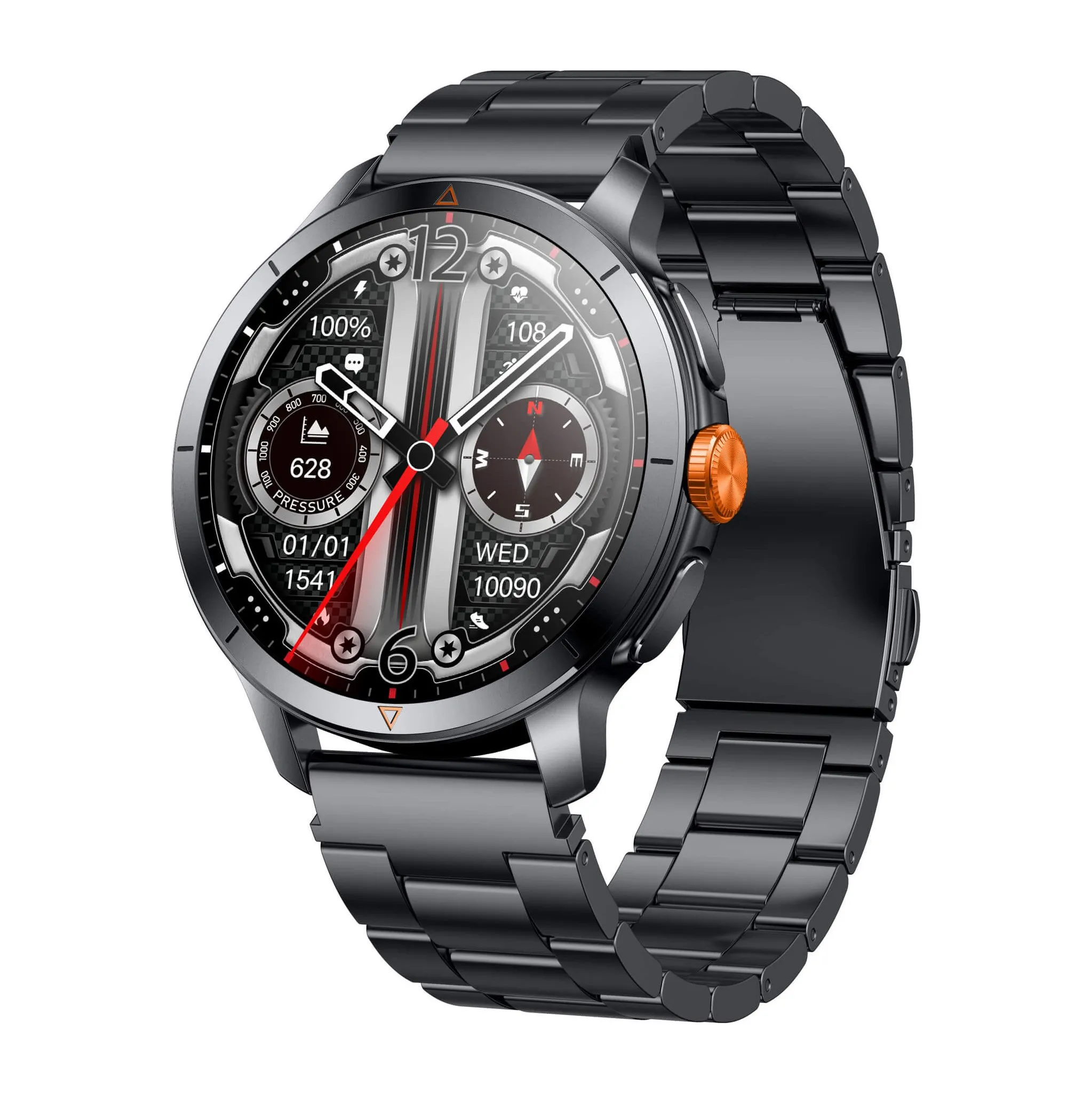 Fotografie 1 - Chytré hodinky Armodd Silentwatch 8 Pro GPS černé/černý kovový a silikonový řemínek