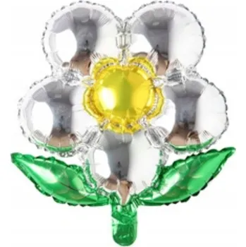 Balónek Fóliový balónek mini Stříbrná Kytička
