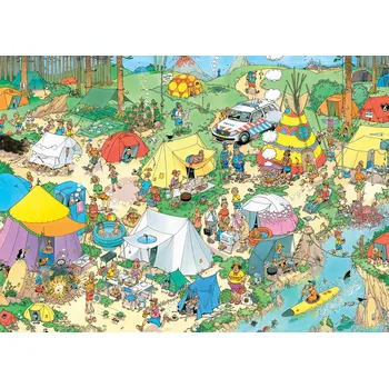 Puzzle Jumbo Puzzle 1000 dílků JvH JUMBO Puzzle Kempování v lese 1000 dílků
