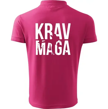 Pánská košile Nápis Krav Maga - Polokošile pánská Pique Polo 203 - 5XL ( Purpurová )