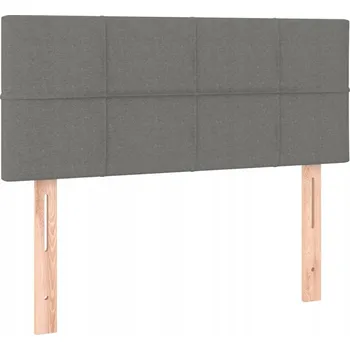 Čelo postele nastavitelná, světle šedá, polyester, 100 x 5 x 78/88 cm