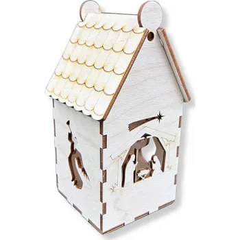 Vánoční dekorace Vánoční lucerna, adventní svícen - 3D dekorace k dotvoření (decoupage)