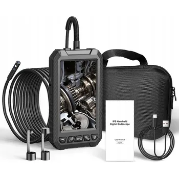 INSPEKČNÍ KAMERA 5" ENDOSKOP DÍLENSKÁ + PAMĚŤOVÁ KARTA 3,9mm 1m LED