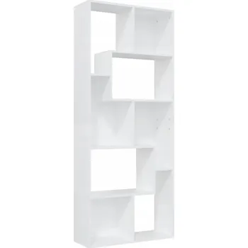 Knihovna Regál na knihy, bílý, dřevotříska, 67x24x161 cm