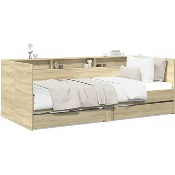 Postel Dřevěná postel G02V 200x200 dub sonoma