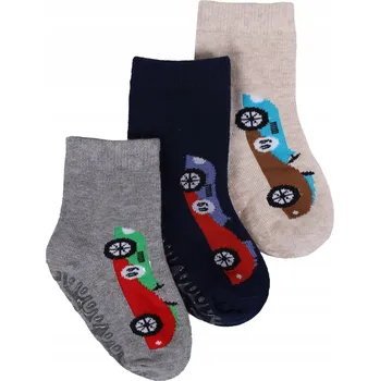 PROTISKLUZOVÉ PONOŽKY ABS SE SILIKONEM PONOŽKY YOCLUB 3 KS, 27-30