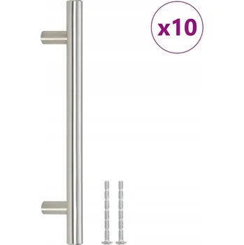 Nábytkové kování Nábytková úchytka T nerezová ocel kartáčovaná 192x32mm stříbrná