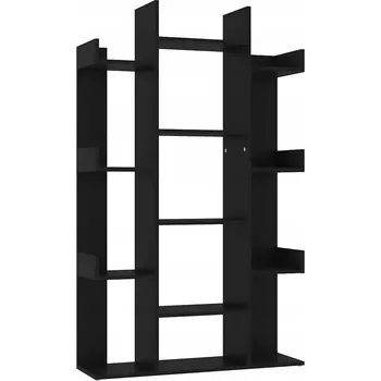 Knihovna Regál na knihy s 13 přihrádkami, černý, 86x25,5x140 cm